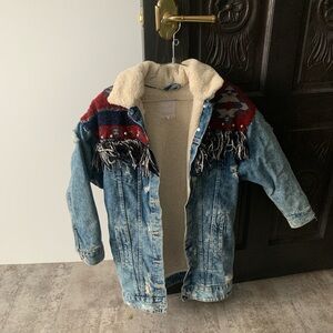 Zara Sherpa Denim Jacket